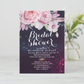 Vrijgezellenfeest Boho Floral Feathers & Paarse la Kaart (Staand voorkant)