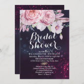 Vrijgezellenfeest Boho Floral Feathers & Paarse la Kaart (Voorkant / Achterkant)