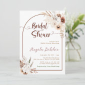 Vrijgezellenfeest Boho pampas Grass Kaart (Staand voorkant)