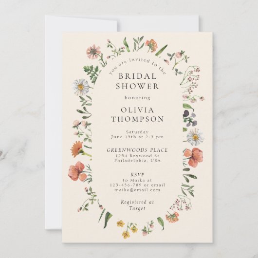 Vrijgezellenfeest  Boho Summer Wildflower Arch Kaart (Voorkant)