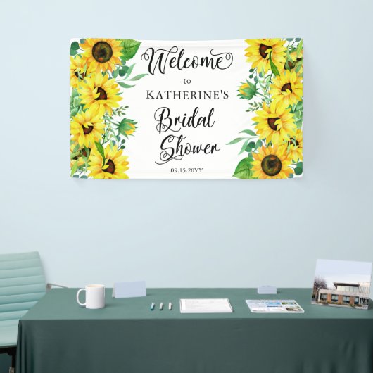 Vrijgezellenfeest Boho Sunflower | Eucalyptus Spandoek (Beurs)