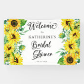 Vrijgezellenfeest Boho Sunflower | Eucalyptus Spandoek (Horizontaal)