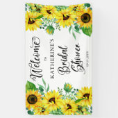 Vrijgezellenfeest Boho Sunflower | Eucalyptus Spandoek (Verticaal)
