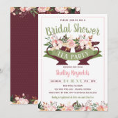 Vrijgezellenfeest Boho Tea Party Uitnodiging (Voorkant / Achterkant)