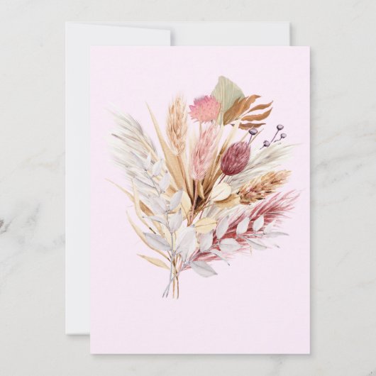 Vrijgezellenfeest Boho Terracotta Palm Grass Kaart (Achterkant)