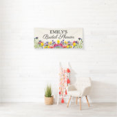 Vrijgezellenfeest Boho Wildflowers Spandoek (Insitu)