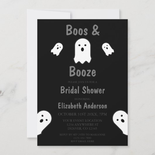 Vrijgezellenfeest Boos en Booze Halloween Kaart (Voorkant)