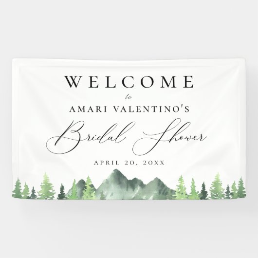 Vrijgezellenfeest bos spandoek (Horizontaal)