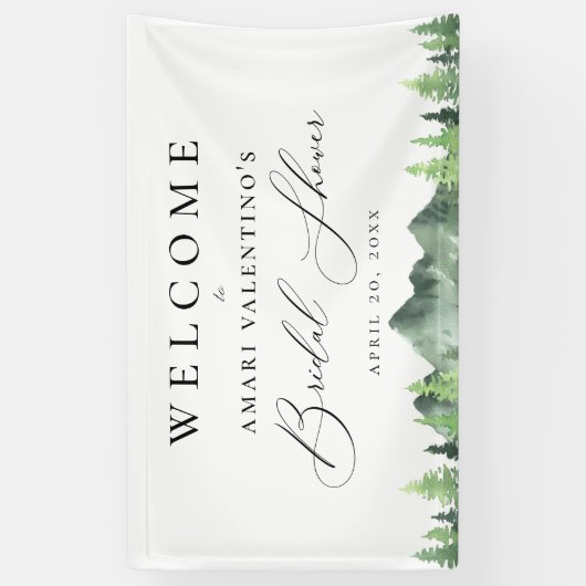 Vrijgezellenfeest bos spandoek (Verticaal)