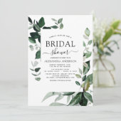 Vrijgezellenfeest Botanisch groen blad Kaart (Staand voorkant)