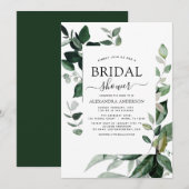 Vrijgezellenfeest Botanisch groen blad Kaart (Voorkant / Achterkant)