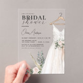 Vrijgezellenfeest botanische eucalyptus rustiek acryl uitnodigingen (Insitu (Draagbaar))