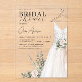 Vrijgezellenfeest botanische eucalyptus rustiek acryl uitnodigingen (Voorkant)