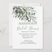 Vrijgezellenfeest Botanische Italiaanse Groene Oli Kaart (Voorkant)