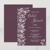 Vrijgezellenfeest botanische scriptuitnodiging briefkaart (Voorkant / Achterkant)