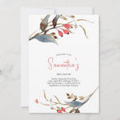 Vrijgezellenfeest Botanische Waterverf kerstfeest Kaart (Voorkant)