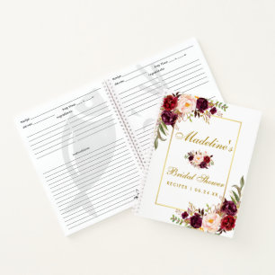 Vrijgezellenfeest Bourgogne Bloemen Goud Recept Notitieboek