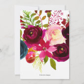 Vrijgezellenfeest, Bourgogne, Blush+Navy Waterverf Aankondiging (Achterkant)