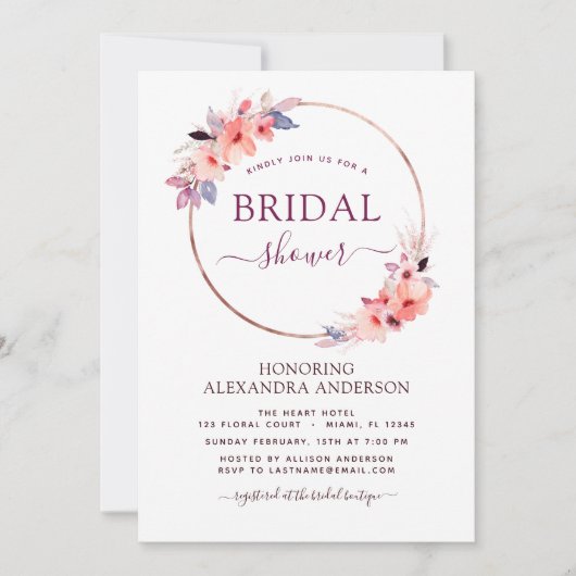 Vrijgezellenfeest Bourgogne Geometrische Lente Blo Kaart (Voorkant)