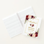 Vrijgezellenfeest Bourgondië Floral Gold cadeau li Notitieboek (Binnen)