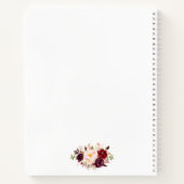 Vrijgezellenfeest Bourgondië Floral Gold cadeau li Notitieboek (Achterkant)