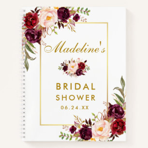 Vrijgezellenfeest Bourgondië Floral Gold cadeau li Notitieboek
