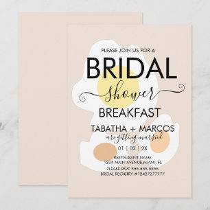 Vrijgezellenfeest Breakfast Egg Brunch Invitation Kaart