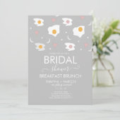 Vrijgezellenfeest Breakfast Egg Brunch Pattern Inv Kaart (Staand voorkant)