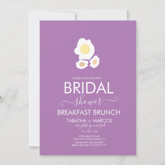 Vrijgezellenfeest Breakfast Eggs Brunch Pattern Kaart (Voorkant)