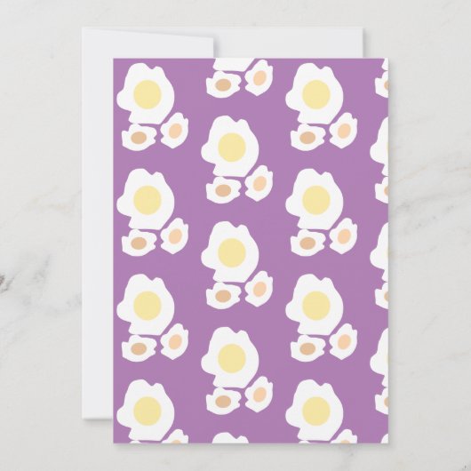 Vrijgezellenfeest Breakfast Eggs Brunch Pattern Kaart (Achterkant)