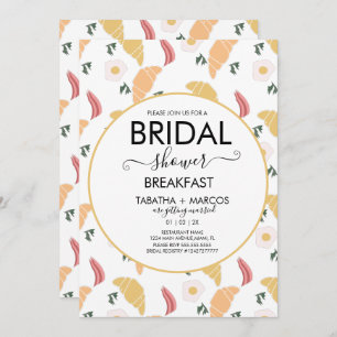 Vrijgezellenfeest Breakfast Eggs Croissant Brunch Kaart