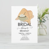 Vrijgezellenfeest Breakfast Waffles Brunch Coffee Kaart (Staand voorkant)