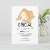 Vrijgezellenfeest Breakfast Waffles Brunch Eggs Kaart (Staand voorkant)