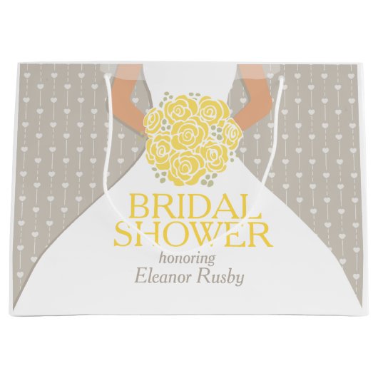 Vrijgezellenfeest Bride gepersonaliseerde cadeauta Large Cadeautasje (Voorkant)