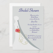 vrijgezellenfeest- Bride Silhouette Kaart (Voorkant / Achterkant)