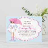 vrijgezellenfeest Bride Umbrella Kaart (Staand voorkant)