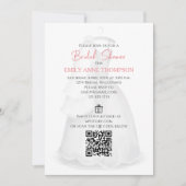 Vrijgezellenfeest Bride Wedding Gown QR Code Kaart (Voorkant)