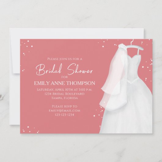 Vrijgezellenfeest Bride Wedding  Gown QR Code Kaart (Voorkant)