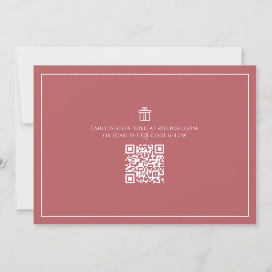 Vrijgezellenfeest Bride Wedding  Gown QR Code Kaart (Achterkant)
