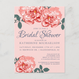 VRIJGEZELLENFEEST Briefkaart van de roze tuin