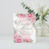 Vrijgezellenfeest | BRIEFKAART  WATERVERF ROZEN (Staand voorkant)