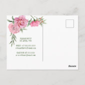 Vrijgezellenfeest | BRIEFKAART  WATERVERF ROZEN (Achterkant)