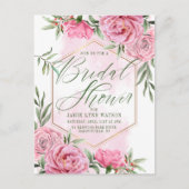 Vrijgezellenfeest | BRIEFKAART  WATERVERF ROZEN (Voorkant)