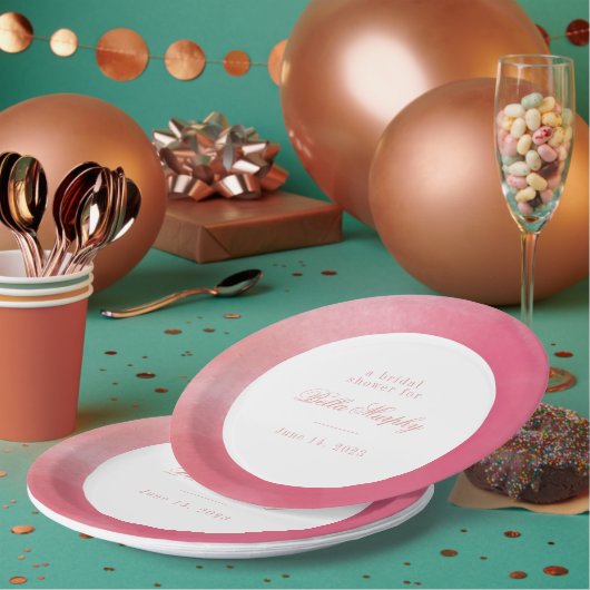 Vrijgezellenfeest Bright Boho Ombre Papieren Bordje (Multi)