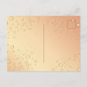 Vrijgezellenfeest bruch bubbelbubbelt gouden uitno briefkaart (Achterkant)