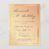 Vrijgezellenfeest bruch bubbelbubbelt gouden uitno briefkaart (Voorkant)