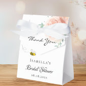 Vrijgezellenfeest bruid tot roze roze florale dank bedankdoosjes