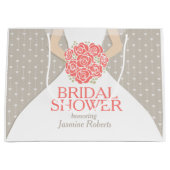 Vrijgezellenfeest bruidsjurk gepersonaliseerde cad large cadeautasje (Voorkant)