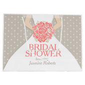 Vrijgezellenfeest bruidsjurk gepersonaliseerde cad large cadeautasje (Achterkant)