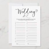 Vrijgezellenfeest bruiloft A-Z spel Kaart (Voorkant)